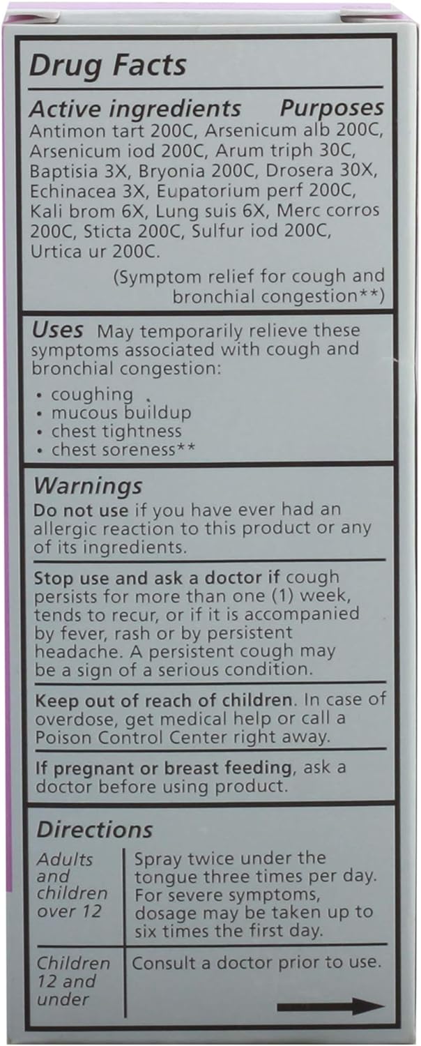 Liddell Cough & Bronchial Congestion, 1 OZ : Health & Household