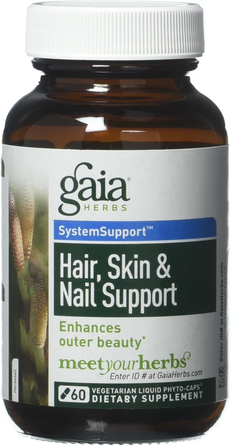 Gaia Herbs Hair Skin And Nail Support - 60 Vegetarian Liq Phyto-Caps