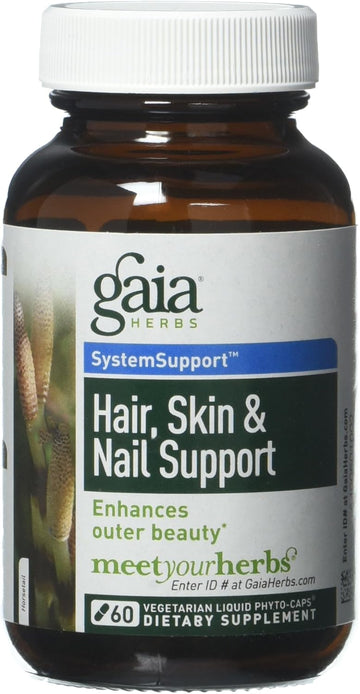 Gaia Herbs Hair Skin And Nail Support - 60 Vegetarian Liq Phyto-Caps