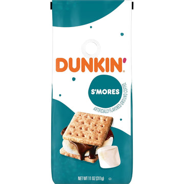 Dunkin' Donuts S'Mores Flavored Ground Coffee, 11 Ounces