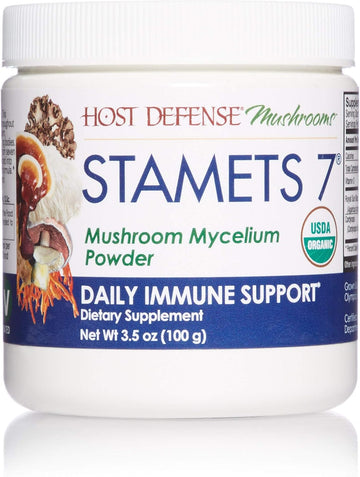 Host Defense, Stamets 7 Mushroom Powder, Daily Immune Support, Mushroom Supplement, 3., Plain