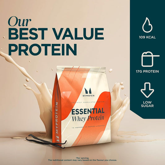 Myprotein Essential Whey Protein Powder | Vanilla 500 G | 18 G Protein Per Serving | Low Sugar, Less Than 110 Calories | Supports Muscle Growth And Recovery