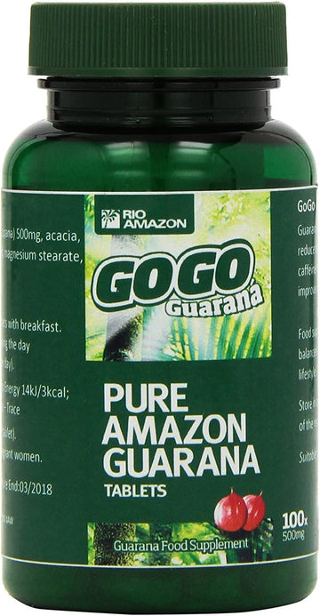 Rio Amazon Gogo Guarana - Energy - 100 X 500Mg Tablets