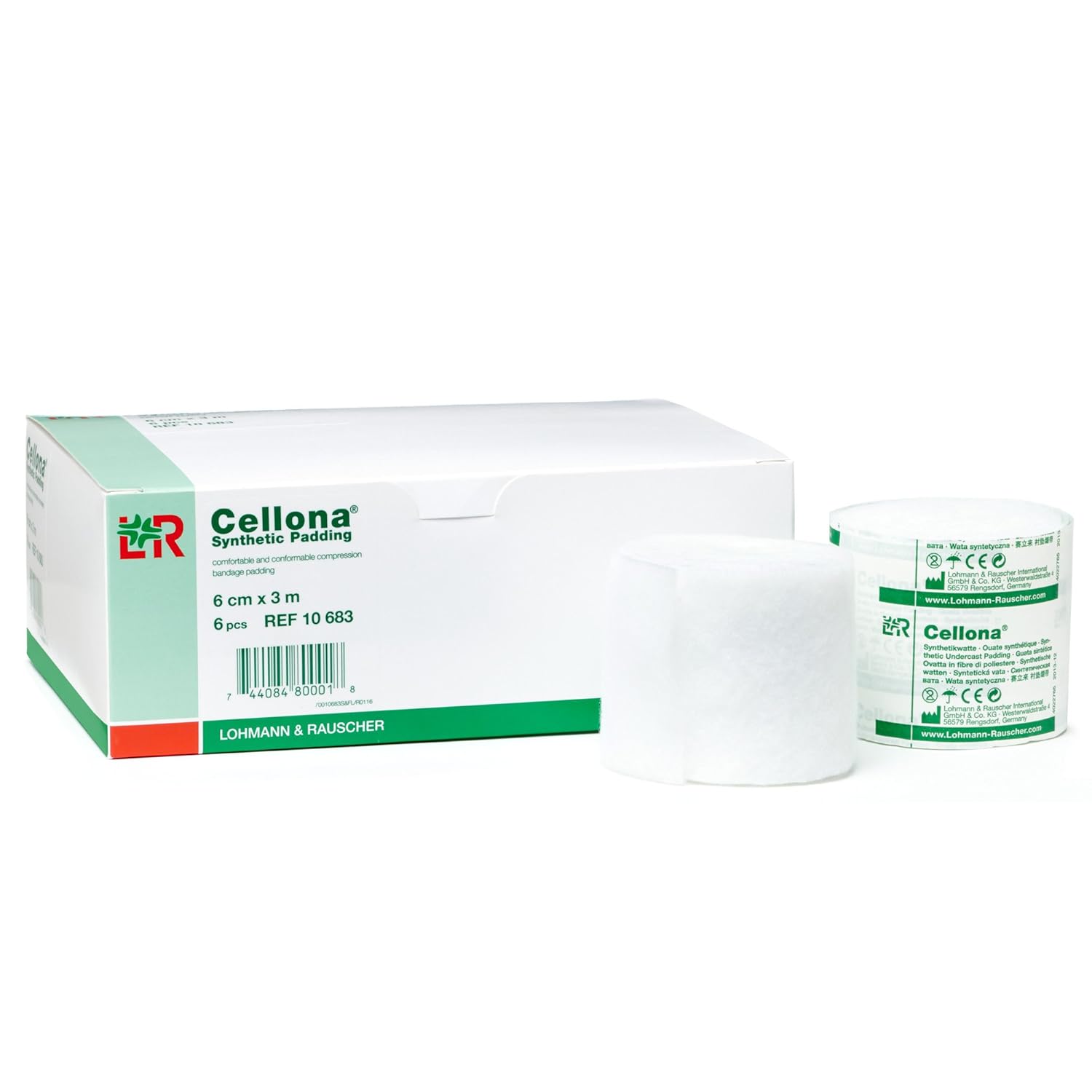 Lohmann & Rauscher Cellona Synthetic Padding, Latex Free Cast Padding For Compression Bandages & Casting, High Quality & 100% Polyester Self-Adhering Wrap, 40 Rolls, 3.9" X 4 Yards (10 Cm X 3 M) : Health & Household