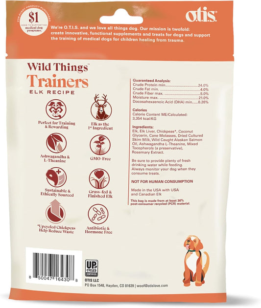 Otis Trainers Elk Recipe - 4 Oz Natural Dog Training Treats - Treats, Made In The Usa - Bite-Size Training Treats With Ashwagandha, L-Theanine, And Dha For Cognitive Development - All Ages