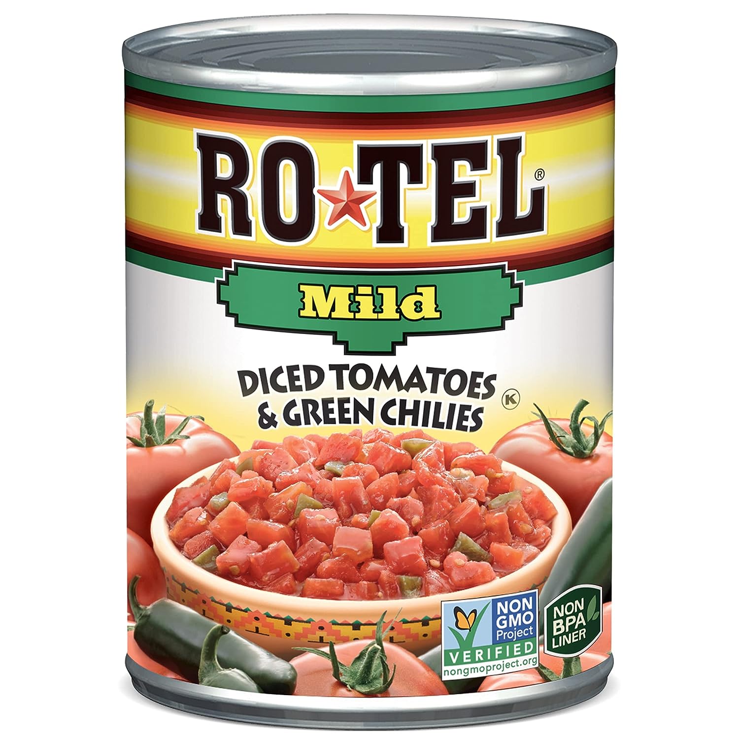ROTEL Mild Diced Tomatoes and Green Chilies, 10 oz. (Pack of 24)