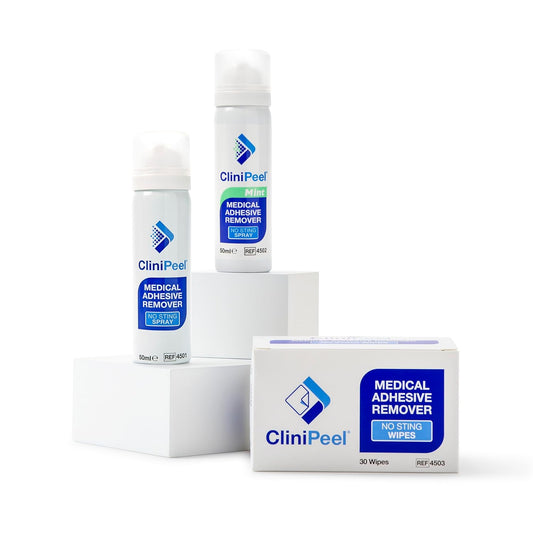 Clinipeel Medical Adhesive Remover Wipes - 30X Alcohol Free, No-Sting Silicone Wipes For Sensitive Skin - Quick-Drying, Removes Dressings & Medical Devices Without Residue - Individually Wrapped