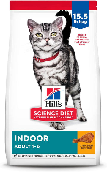 Hill'S Science Diet Indoor, Adult 1-6, Easy Litter Box Cleanup, Dry Cat Food, Chicken Recipe, 15.5 Lb Bag