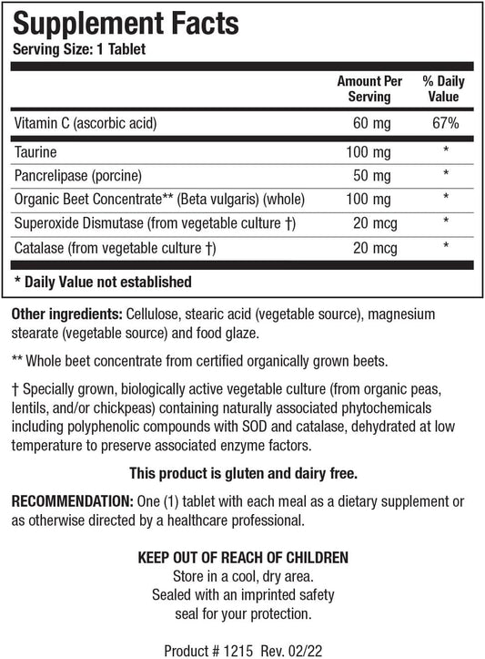 Biotics Research Beta Tcp All Natural. Nutitional Support For Bile Production. Supports Overall Liver Function. Aids In Fat Digestion. Supplies Betaine Organic Beet Concentrate 90 Tabs