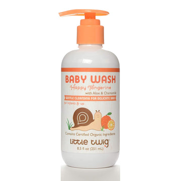 Little Twig® Baby Wash, Natural Plant Derived Formula, Tangerine, 8.5 Fl Oz