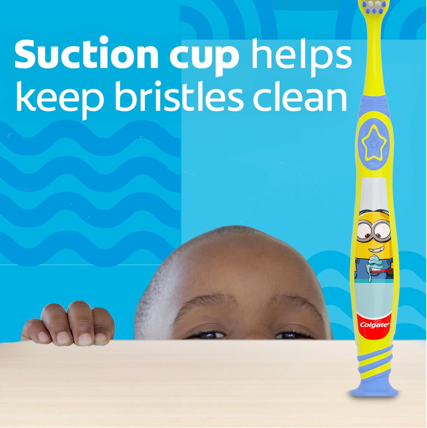 Colgate Kids Toothbrush, Minions, With Extra Soft Bristles and Built In Suction Cup Holder, 4 Pack : Health & Household