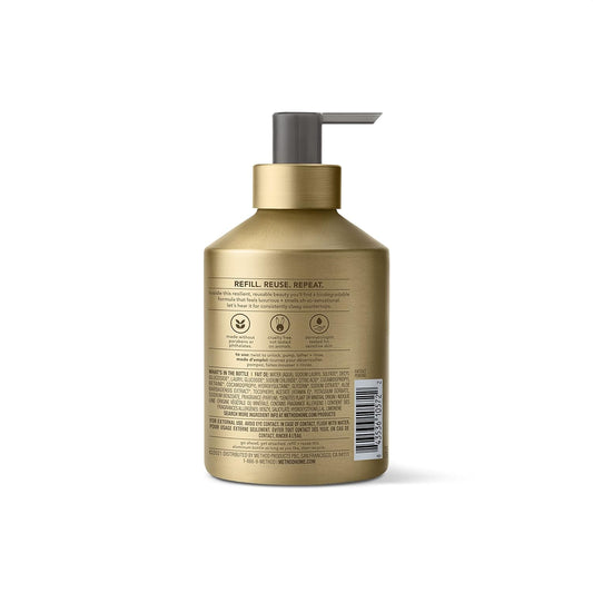 Method Gel Hand Soap, Hyacinth + Ylang Ylang, Reusable Gold Aluminum Bottle, Biodegradable Formula, 12 oz (Pack of 3)