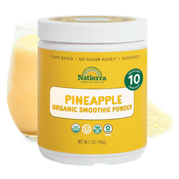 NATIERRA Pineapple Organic Smoothie Powder | USDA Organic | 7 oz Jar