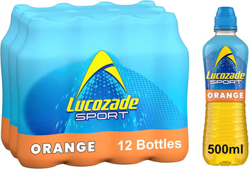 Lucozade Sport Body Fuel - Orange 12X500Ml| Isotonic Sports Drink, With Electrolytes And Vitamin B3 | Still | Bursting With Flavour - Packaging May Vary