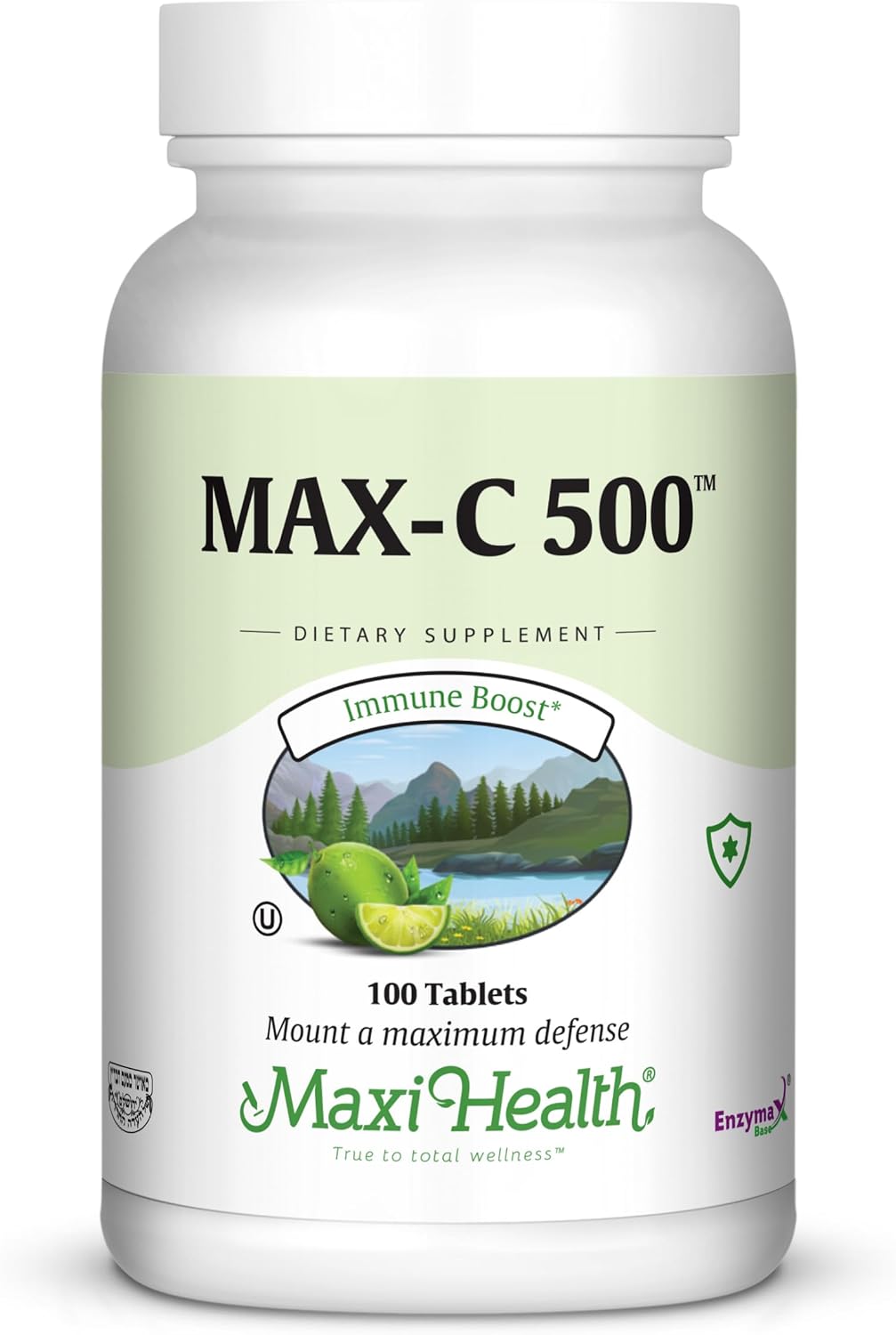 Maxi Health Max C 500 Mg - Vitamin C - With Lemon Bioflavonoids Complex - 100 Tablets