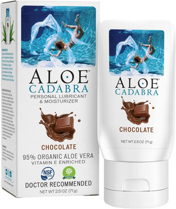 Aloe Cadabra Chocolate Lube Organic Natural Water-Based Lubricant for Women, Men and Couples, 2.5oz