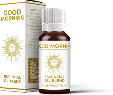 Mystix London | Good Morning Pure & Natural Essential Oil Blend 10ml - for Diffusers, Aromatherapy & Massage Blends | Perfect as a Gift | Vegan, GMO Free