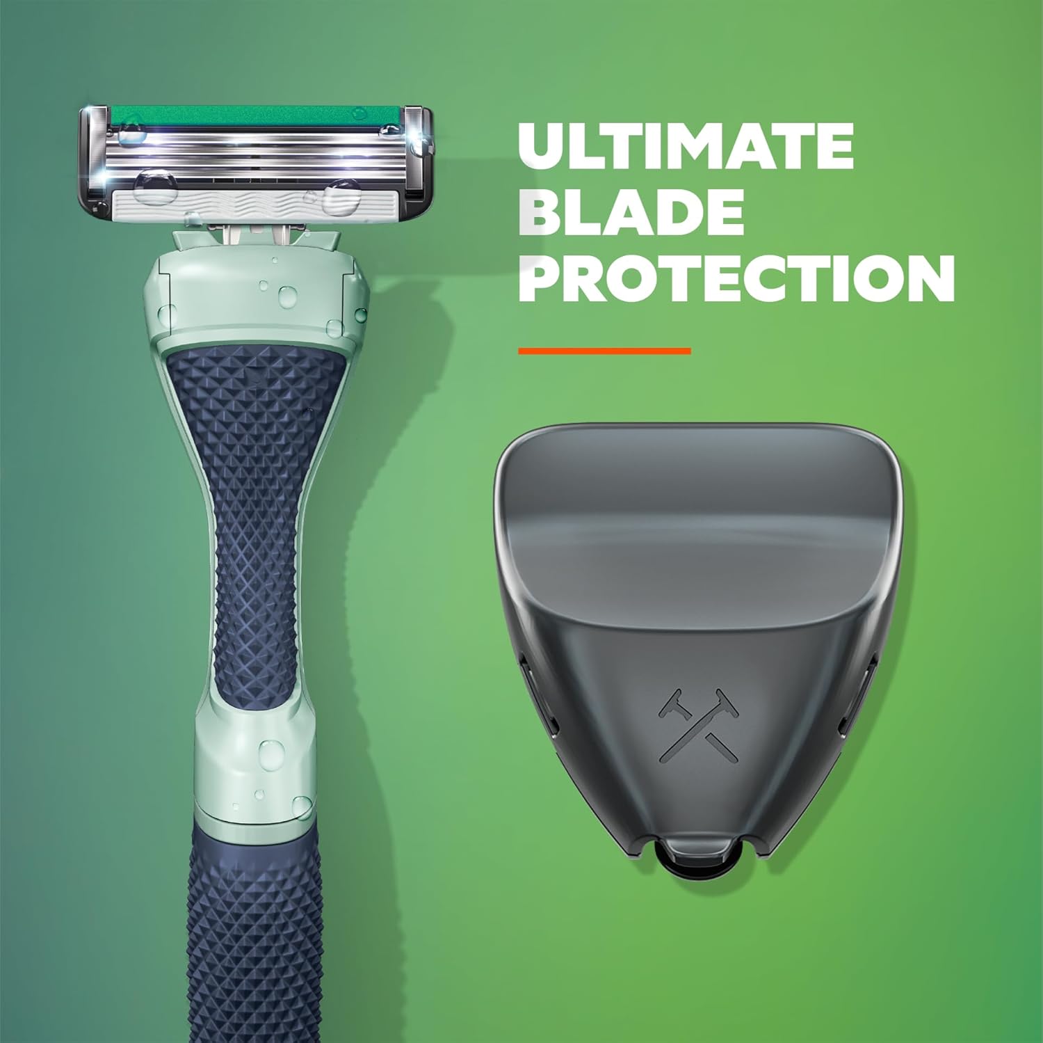 Dollar Shave Club | Acne Friendly Shaving Kit | 4 Blade Razor Cartridges with Sliptech(TM) Guardbar, Handle & Razor Cover | Razors for Acne-Prone Skin with Hyaluronic Acid-Infused Lubricated Strip : Beauty & Personal Care