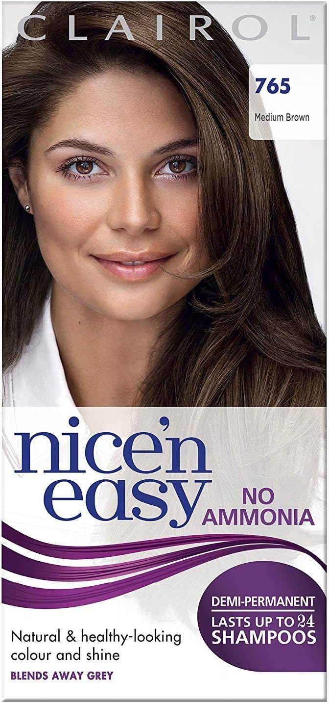 Clairol Nice'N Easy No Ammonia Hair Dye, 765 Medium Brown