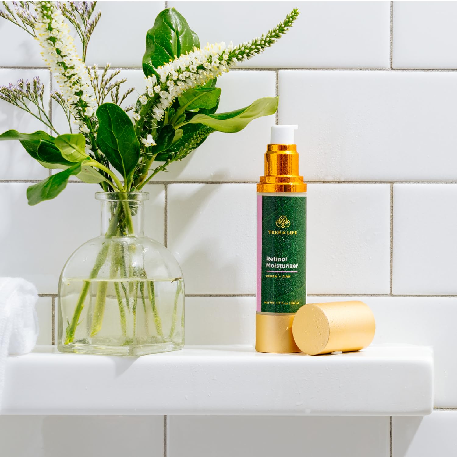 Tree Of Life Beauty Moisturizer, Retinol Face Cream - Anti-Aging & Brightens Skin, Reduces Fine Lines & Wrinkles- Dermatologist-Tested To Sensitive Skin - Non-Greasy Facial Skin Care - 1.7 Floz : Beauty & Personal Care