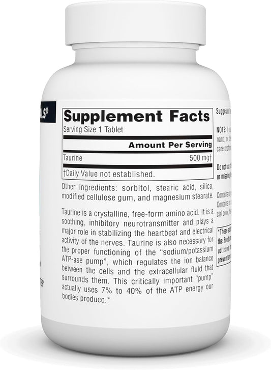 Source Naturals Taurine Calming Neurotransmitter* 500 Mg Tabs, 120 Ct