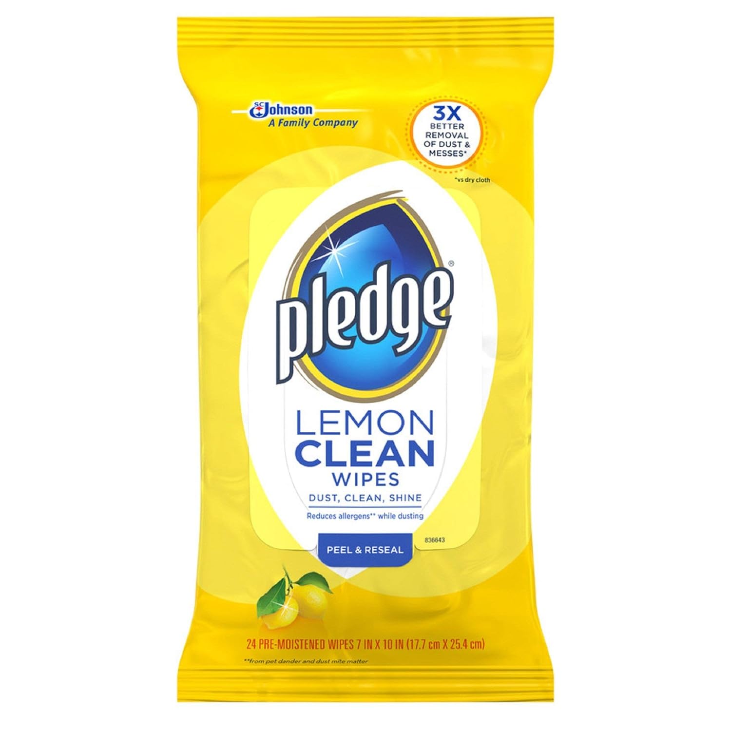 PLEDGE WIPES 24 CT. : Health & Household