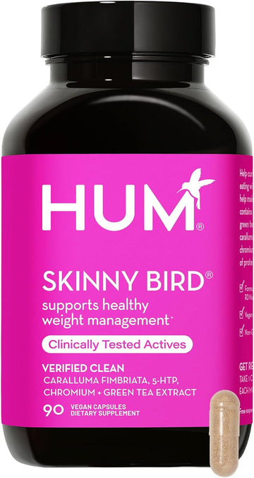 Hum Skinny Bird - Appetite Suppressor For Women With Caralluma, Chromium, 5 Htp + Green Tea Extract (90 Capsules)