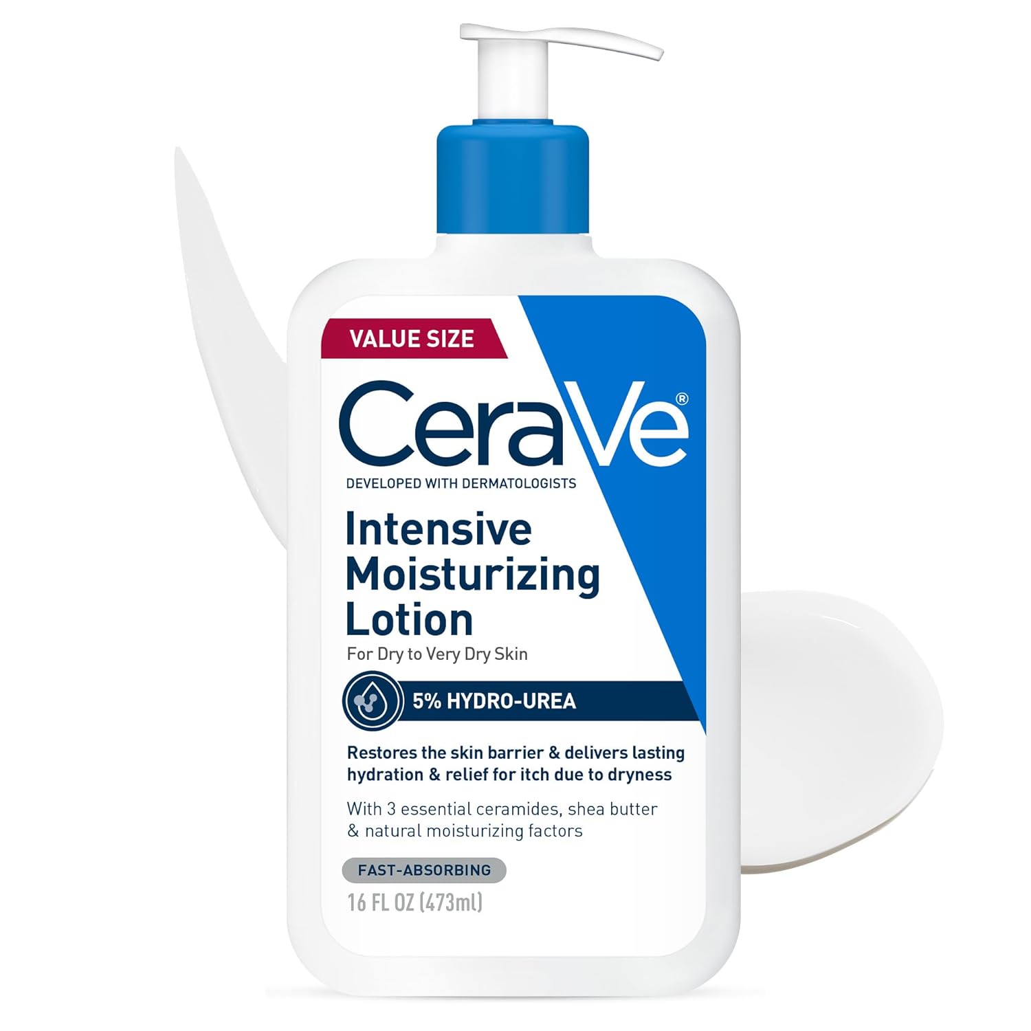 Cerave Intensive Moisturizing Lotion | Hydro-Urea + Shea Butter | Body Lotion For Dry Skin | Relieves Signs Of Extra Dry Skin | Non Greasy Hydrating Lotion For Rough, Tight, Red & Itchy Skin | 16Oz