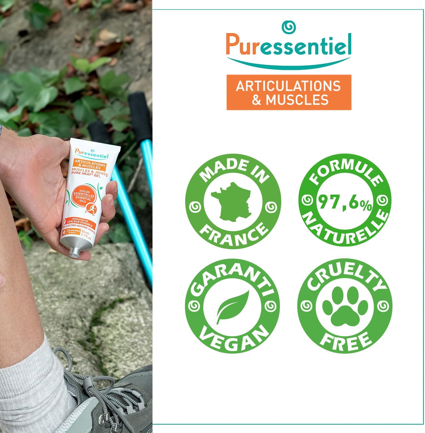 Puressentiel - Pure Heat - Gel for Joints and Muscles with 14 Essential Oils Medical Device - Natural Warming Effect - Helps Relieve Stiffness and Painful Tension - 80 ml : Amazon.co.uk: Health & Personal Care