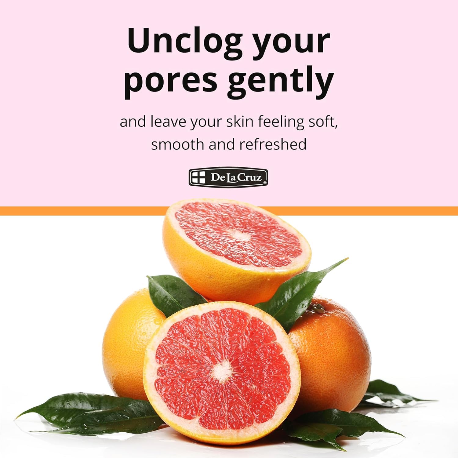 De La Cruz Grapefruit Facial Scrub - Face Exfoliator Scrub With Vitamin E, Papaya And Aloe Vera (0.6 Ounce (Trial Size)) : Beauty & Personal Care