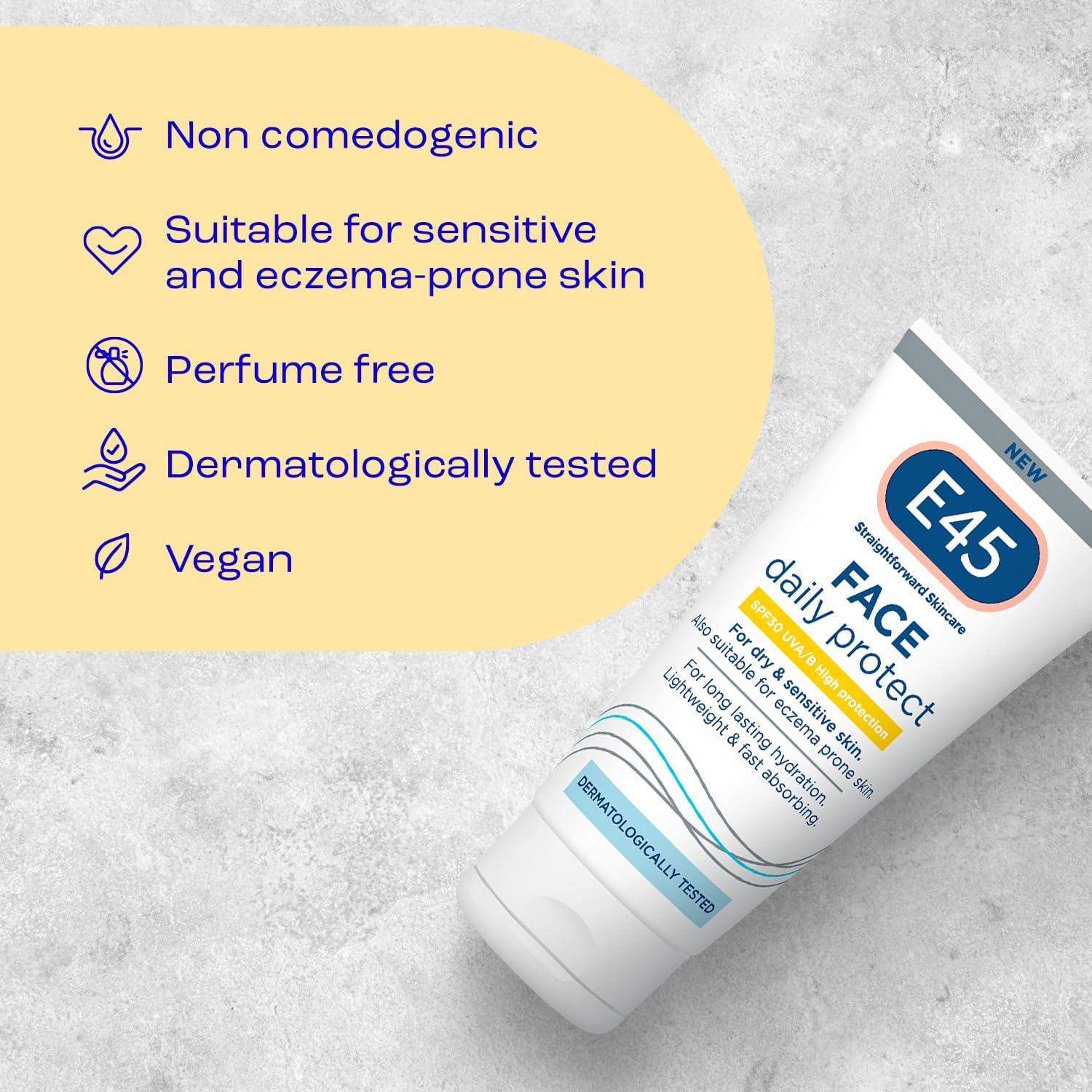 E45 SPF Face Moisturiser - Hydrating Facial Moisturiser SPF 30 Protection Against UVA & UVB Rays - SPF Face Cream for Dry Skin, Sensitive Skin and Eczema Prone Skin - SPF Day Cream 50 ml : Amazon.co.uk: Beauty