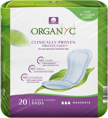 Organyc 100% Organic Cotton Incontinence Pads For Bladder Leaks, Fsa/Hsa Eligible, Maximum Flow, 16 Count…