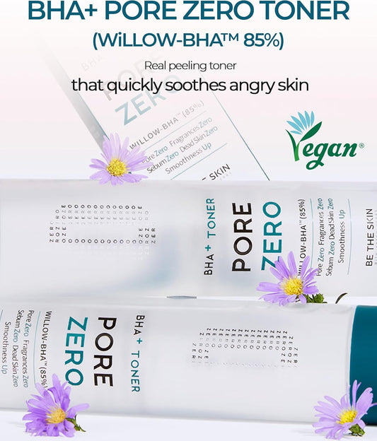Bha+ Pore Zero Daily Exfoliating Toner - Pore Refining Korean Face Toner For Acne Prone Skin - Salicylic Acid For Pores And Sebum, 5.07 Fl.Oz