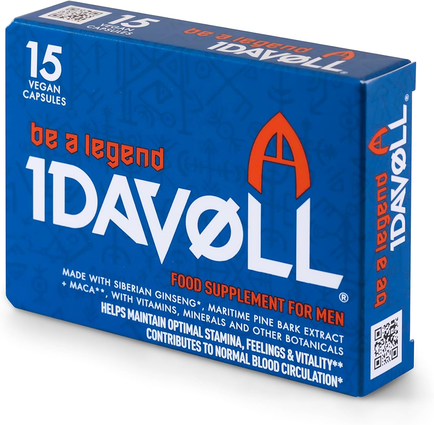 Idavoll 15 Capsules For Men 100% Natural For Men, Extra Strong For Optimal Stamina Performance Energy Boost & Health Support Zinc & L-Arginine Siberian Ginseng Vegan Made In Uk