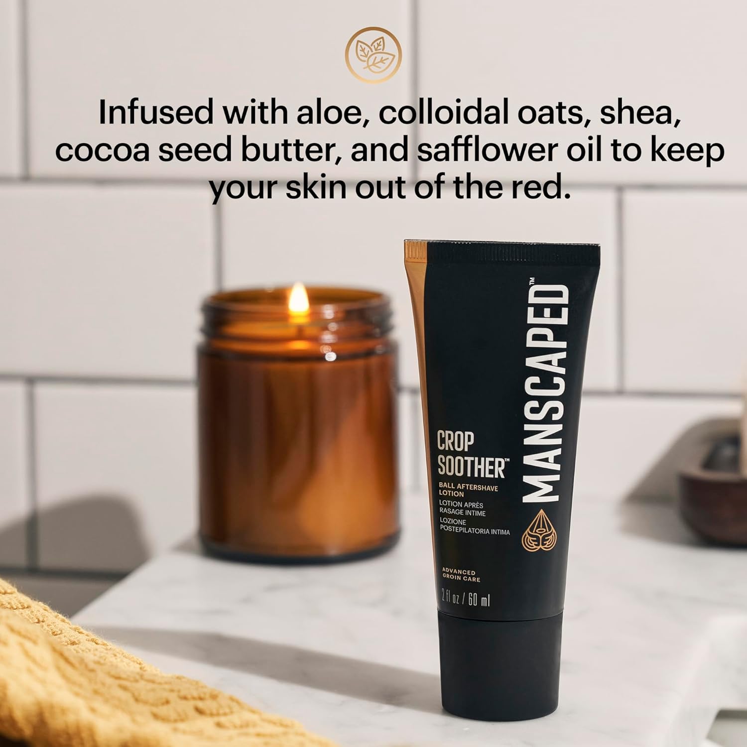 MANSCAPED® Crop Soother™ Groin Grooming Aftershave Lotion - Infused with Aloe, Colloidal Oats, Shea, Cocoa Seed Butter, Safflower Oil for Soothing & Relief : Beauty & Personal Care