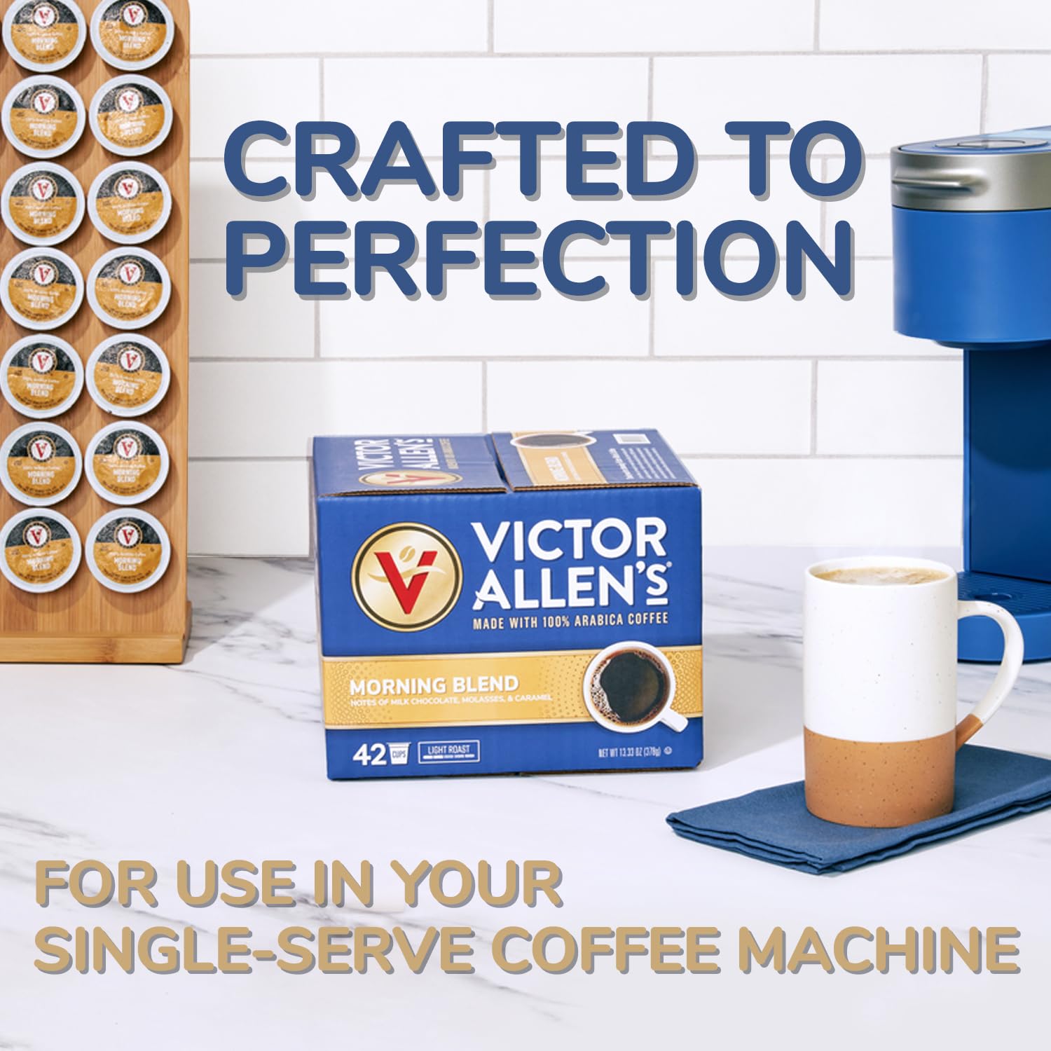 Victor Allen'S Coffee French Roast, Dark Roast, 32 Count, Single Serve Coffee Pods For Keurig K-Cup Brewers