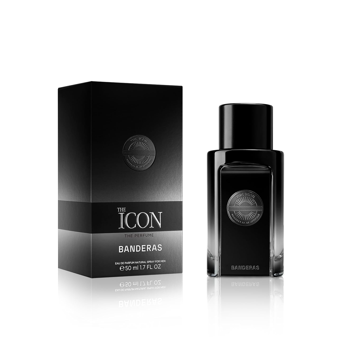 Banderas Antonio The Icon Elixir Eau De Perfume For Men - Long Lasting - Fresh, Elegant, And Sexy Scent - Spicy, Marine, And Woody Notes - Ideal For Special Events - 1.7 Fl Oz