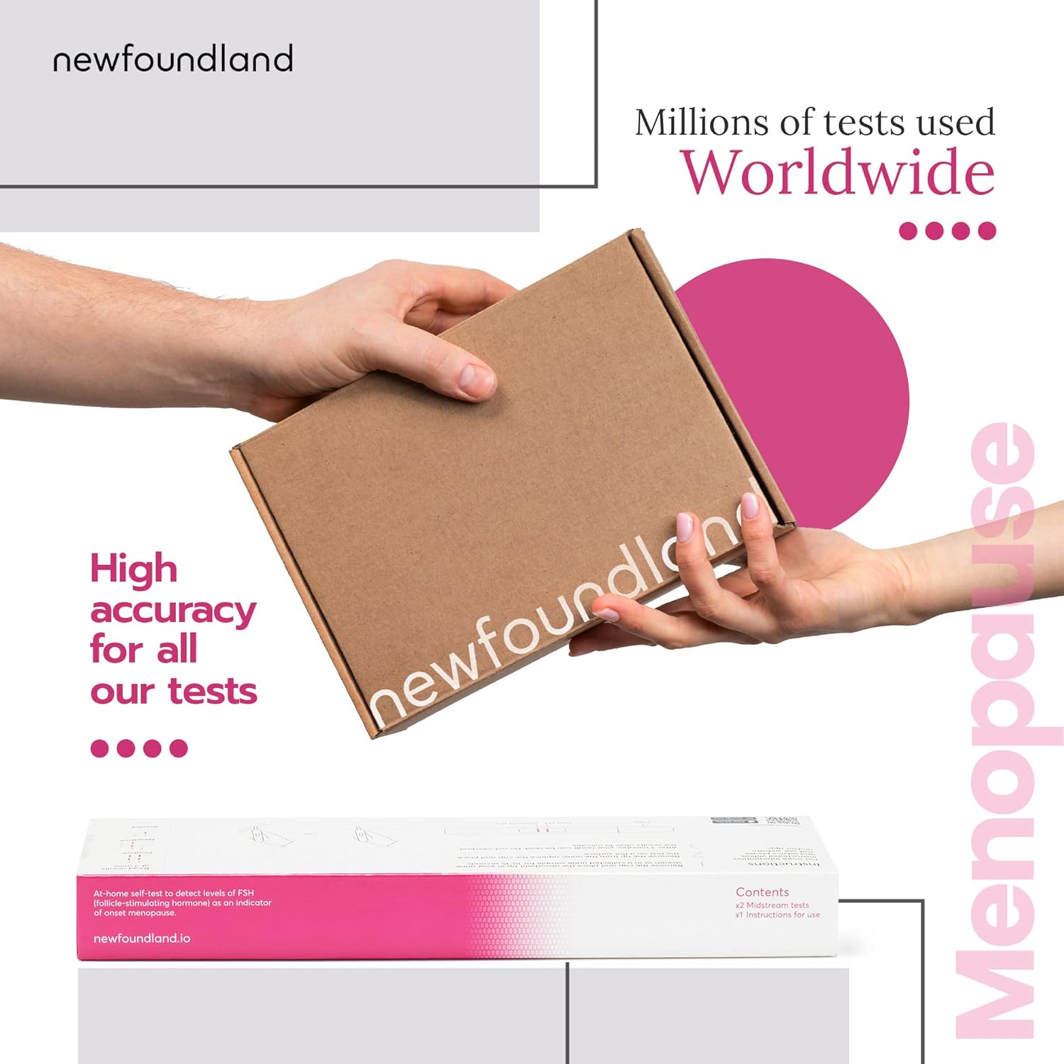 Menopause Test Kit - 2 Tests - Simple FSH Test - Urine Sample with Results in Under 5 Minutes - at-Home Test - Menopause Self Test, Certified CE for Home Use : Amazon.co.uk: Health & Personal Care