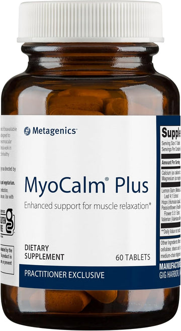 Metagenics Myocalm Plus - With Passionflower, Valerian Root, Magnesium & Calcium - Non-Gmo, Gluten-Free & Vegetarian - 20 Servings - 60 Tablets