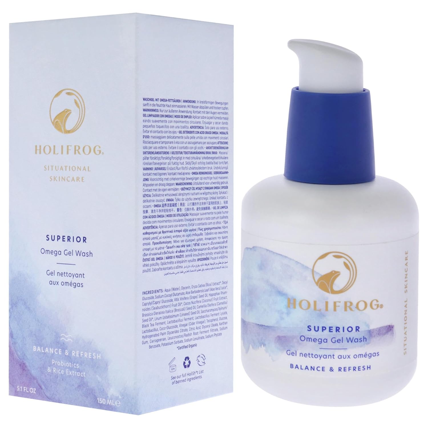 Holifrog Superior Omega Gel Wash By Holifrog For Women - 5.1 Oz Cleanser : Beauty & Personal Care