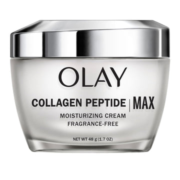 Olay Collagen Peptide Max Face Moisturizer, Firm - Plump - Hydrate, Fragrance Free Cream With Vitamin B3, 1.7 Oz