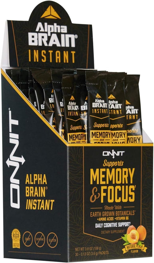 ONNIT Alpha Brain Instant + New Mood 30ct + Shroom Tech Sport 84ct Nootropic Stack