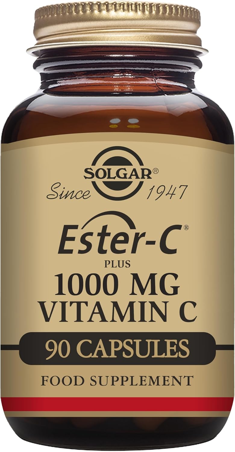 Solgar Ester-C Plus 1000 Mg Vitamin C (Ascorbate Complex), 90 Tablets - Gentle On The Stomach & Non Acidic - Antioxidant & Immune System Support - Non Gmo, Vegan, Gluten Free, Kosher - 90 Servings