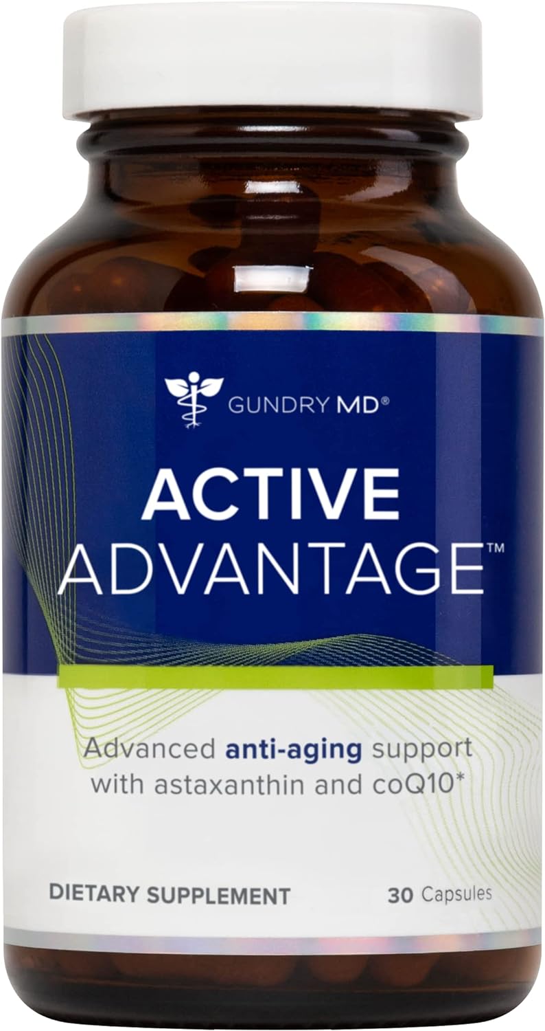 Gundry MD? Active Advantage Astaxanthin and CoQ10 Supplement to Support Energy, Strength and Metabolism, 30 Count