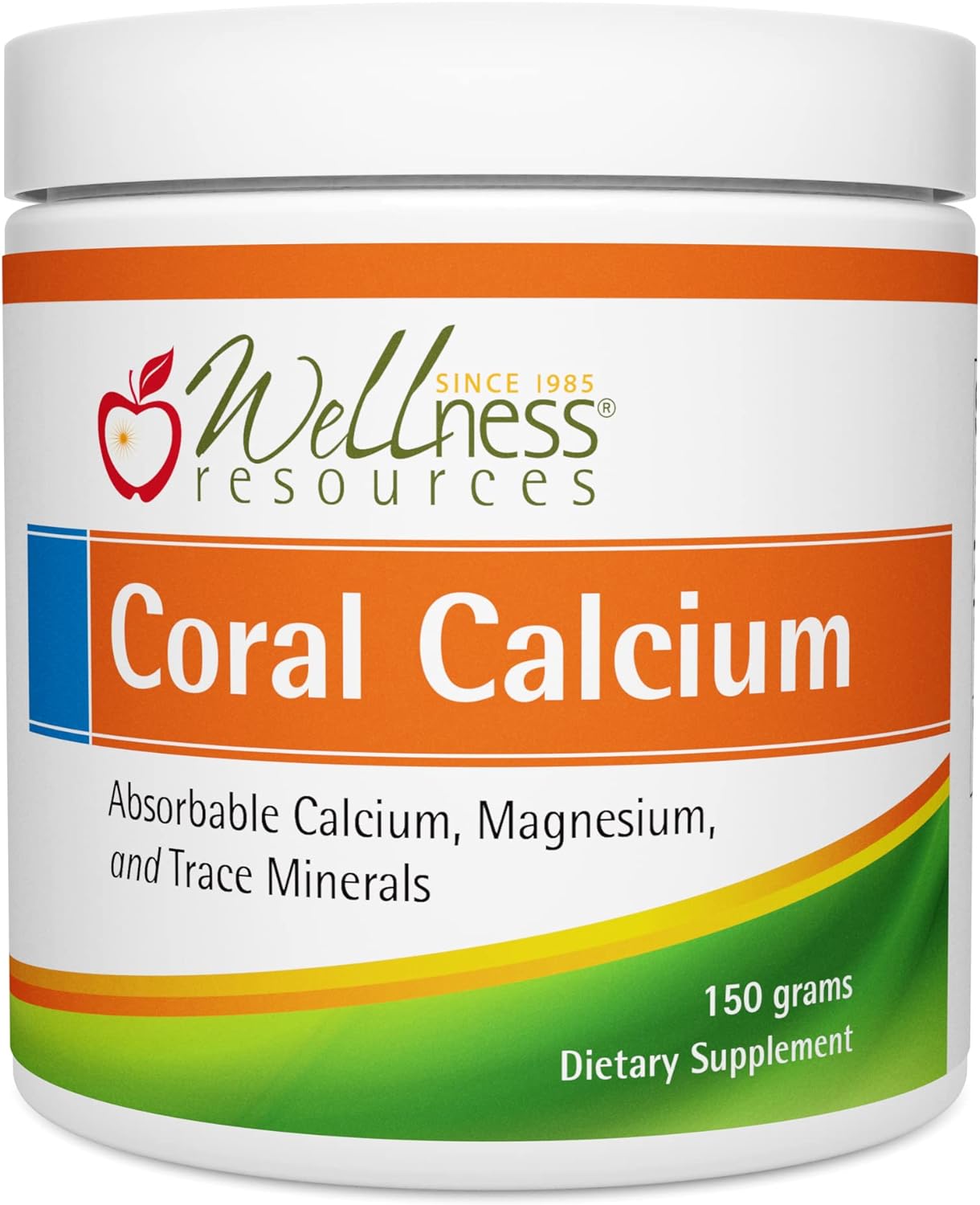 Coral Calcium Powder, Marine Grade, Natural 2:1 Calcium to Magnesium Ratio (500mg, 60 Servings)