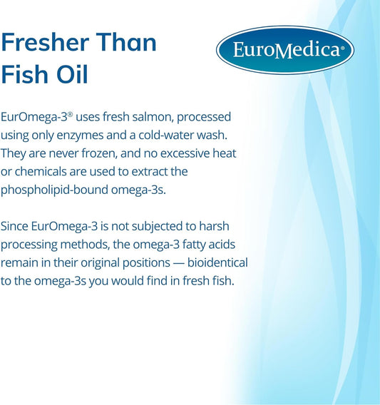 Euromedica EurOmega-3 (60 Tablets) - Potent Omega-3 Fatty Acids + Phos