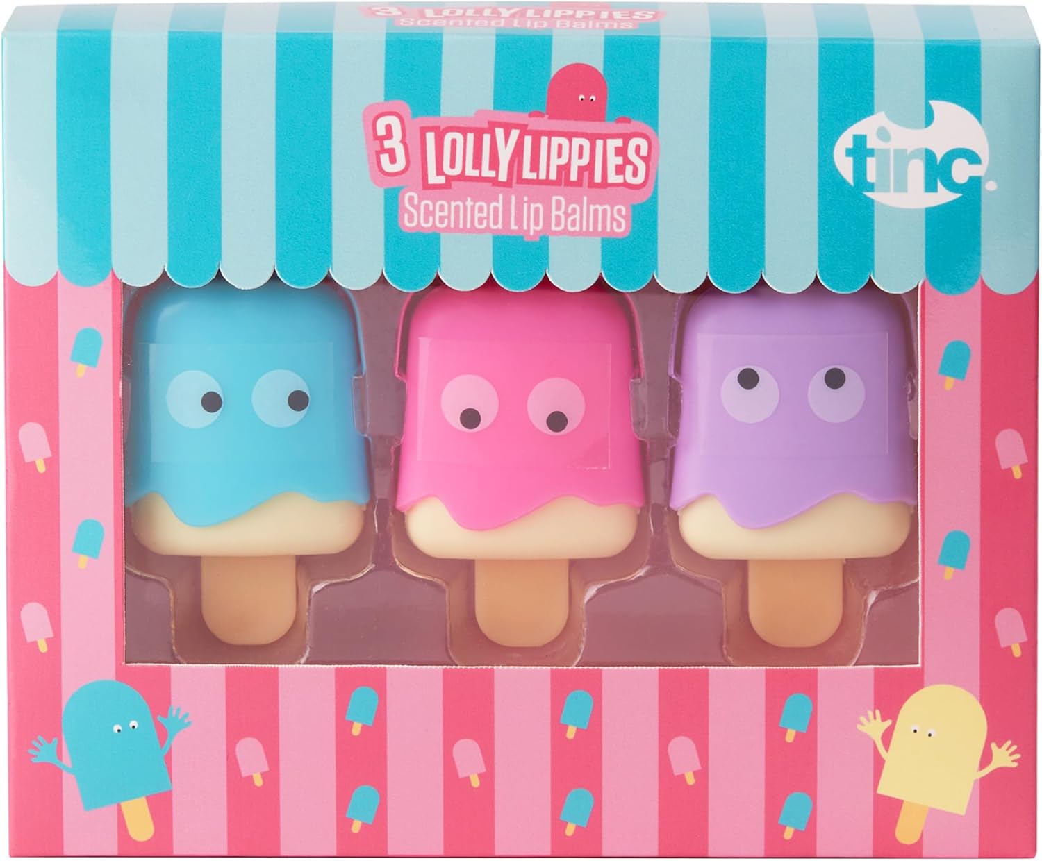 Tinc Moisturising Lip Balm Gift Set, Macaron Design Scented, Blue, 2 Count