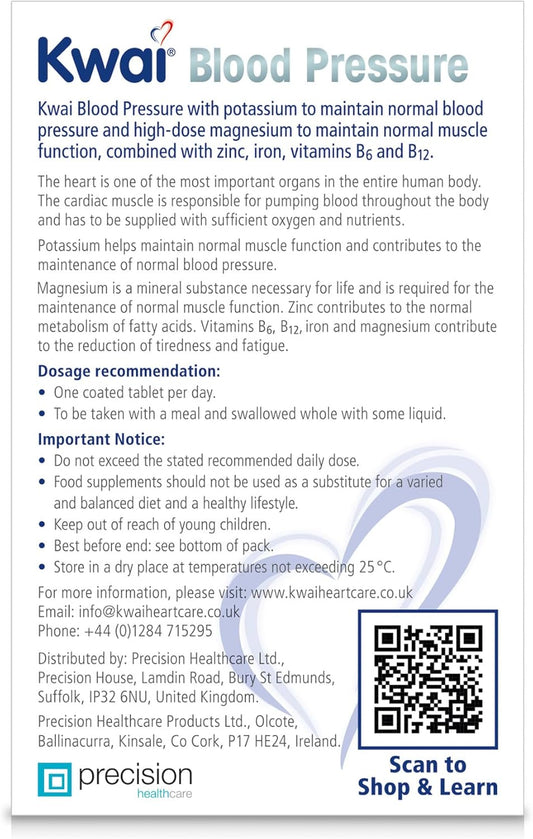 Kwai Blood Pressure | Tablets I Potassium To Support Normal Blood Pressure 30 Tablets