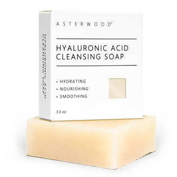 Hyaluronic Acid Cleansing Face Soap - Facial Soap For Women & Men - Collagen Boosting, Hydrating, Plumping, Soothing - Bar Soap - Fragrance-Free - Suitable For Sensitive Skin - 3.5 Oz