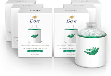 Dove Nourishing Foaming Hand Wash Touchless Dispenser Refill Aloe And Eucalyptus Moisturizing Hand Wash For Lasting Nourishment 10.1 Oz 6-Pack